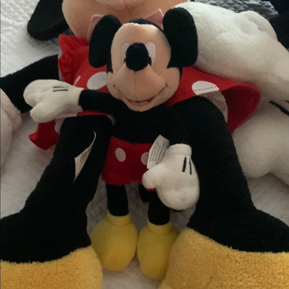 Mickey and Minnie Mouse Plush Toys - Black, Red, Yellow